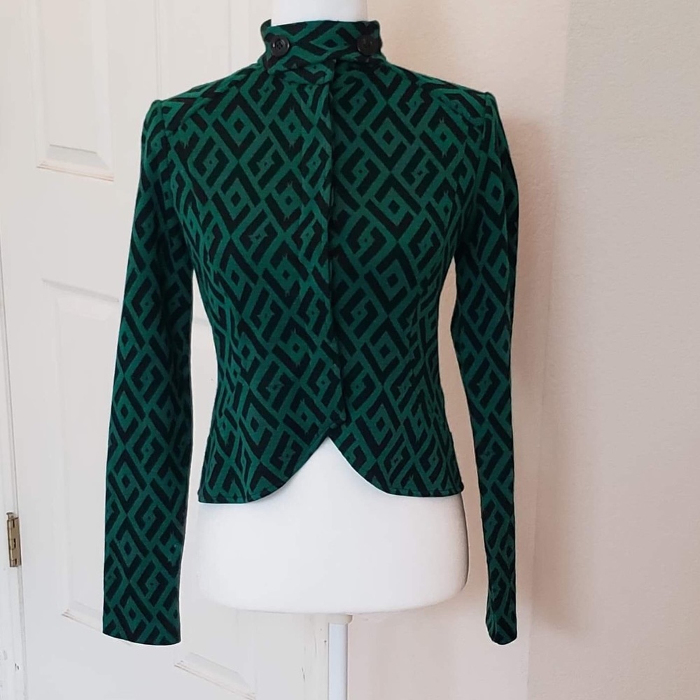 Diane von Furstenberg Green Valkari Jacket